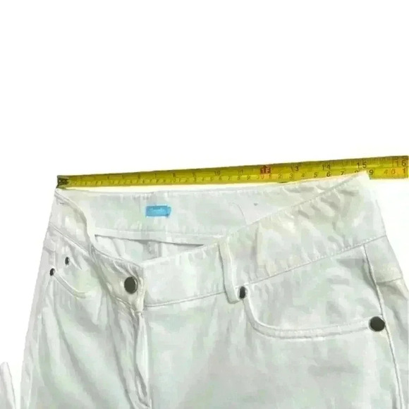 J. McLaughlin White Denim Straight Cropped Cotton/Spandex Pants Size‎ 8 - Picture 5 of 12